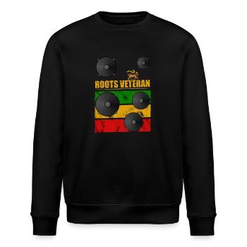 Roots Veteran Reggae - Stanley/Stella Unisex Bio-Sweatshirt ROLLER - Schwarz - Vorne - Nik (191cm)