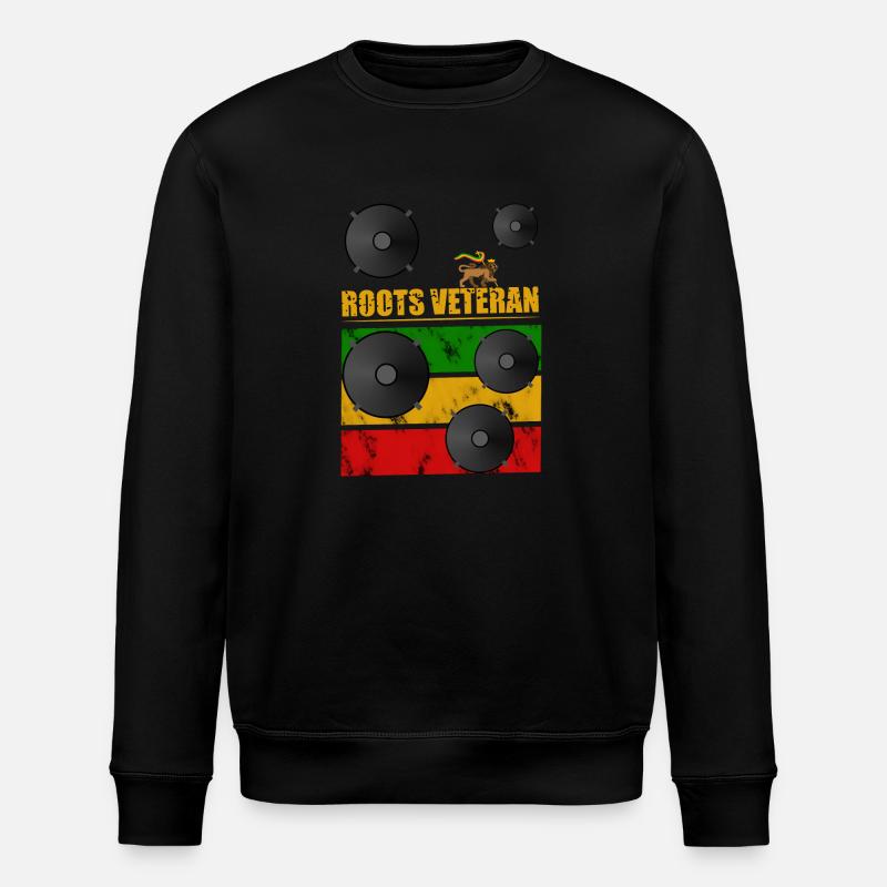 Roots Vétéran Reggae - Sweat bio ROLLER Stanley/Stella Unisexe - noir