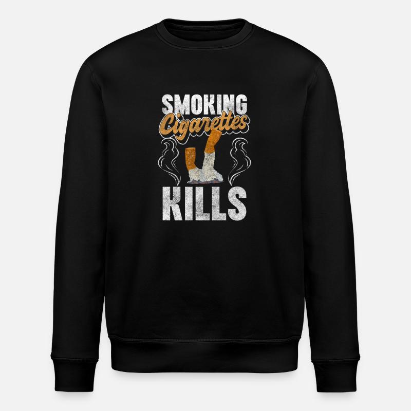 Raucher Qualm Rauchverbot Konsum - Stanley/Stella Unisex Bio-Sweatshirt ROLLER - Schwarz