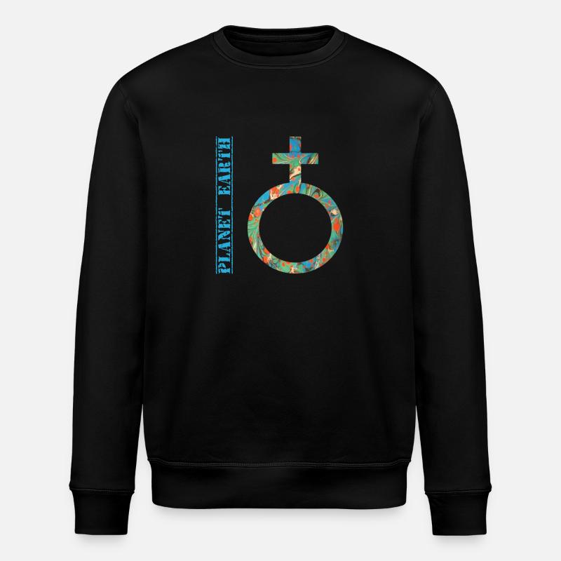 planet earth e 4 - Stanley/Stella ROLLER Unisex Organic Sweatshirt - black