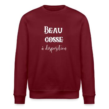 Beau gosse à disposition - Sweat bio ROLLER Stanley/Stella Unisexe - bordeaux - Devant - Nik (191cm)