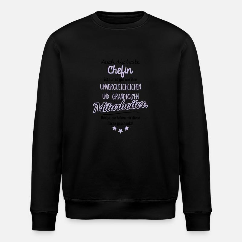 Beste Chefin Tasse - Stanley/Stella Unisex Bio-Sweatshirt ROLLER - Schwarz