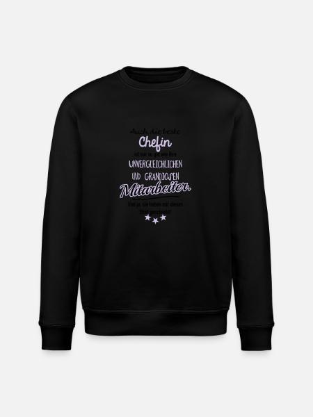 Beste Chefin v - Stanley/Stella Unisex Bio-Sweatshirt ROLLER - Schwarz