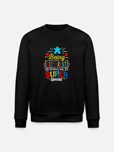 Autism Autist ADHD Autism Asperger Gift - Stanley/Stella ROLLER Unisex Organic Sweatshirt - black