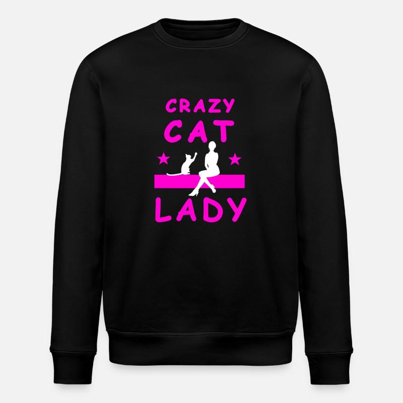 Katze - Stanley/Stella Unisex Bio-Sweatshirt ROLLER - Schwarz