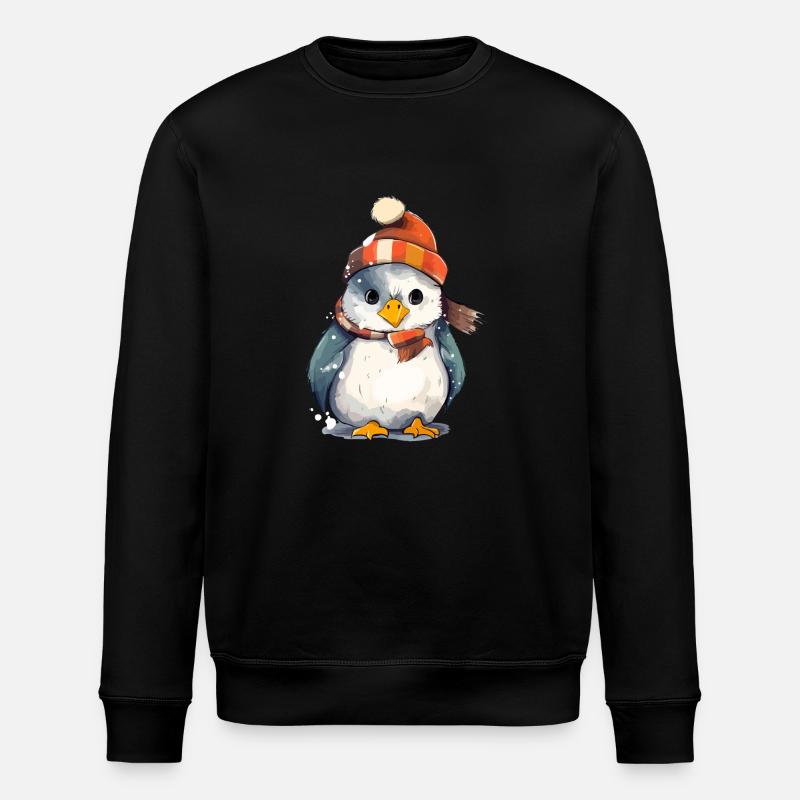 Oki le pingouin de Noël - Sweat bio ROLLER Stanley/Stella Unisexe - noir