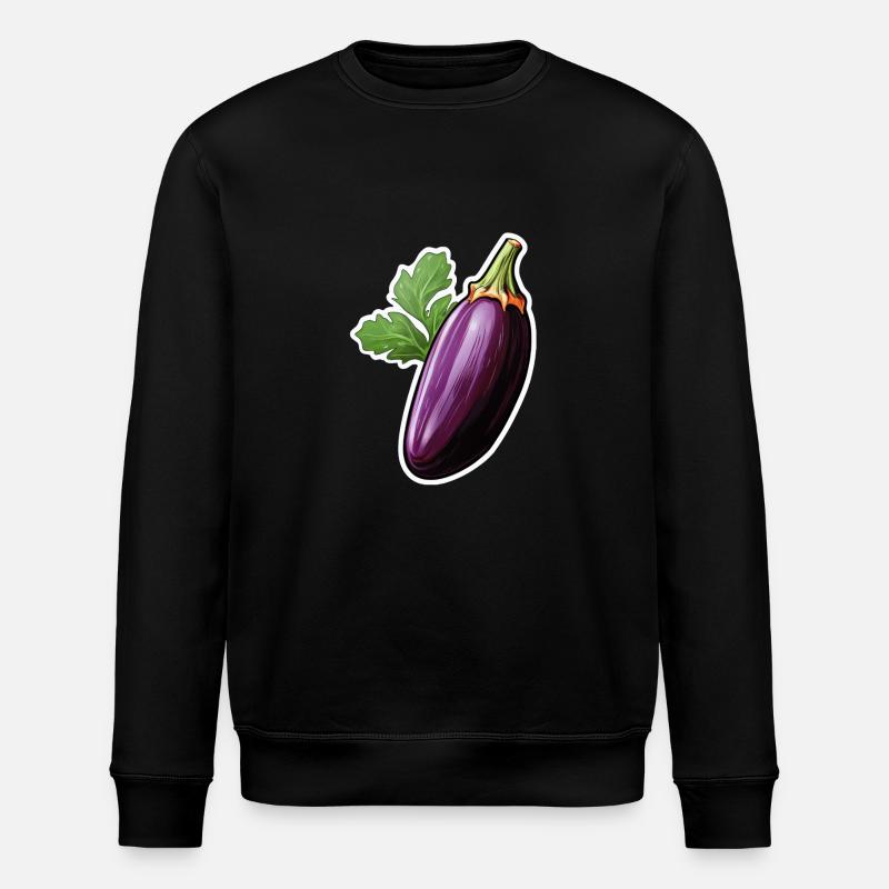 Eggplant - Stanley/Stella ROLLER Unisex Organic Sweatshirt - black