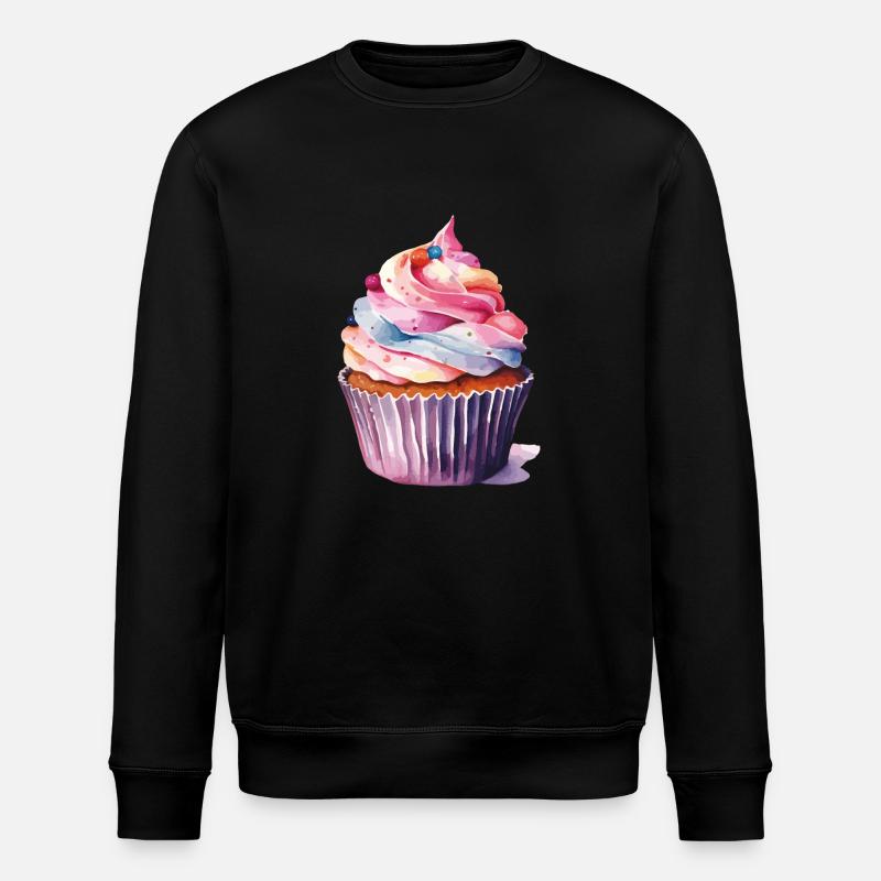 Cupcake 2 - Stanley/Stella ROLLER Unisex Organic Sweatshirt - black