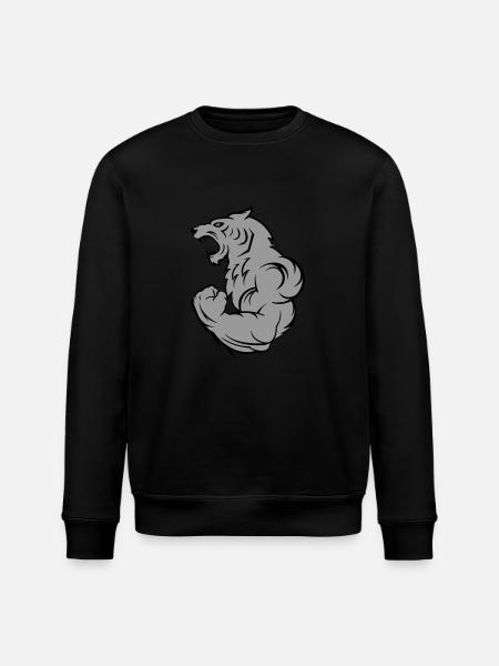 strong tiger wolf - Stanley/Stella Unisex Bio-Sweatshirt ROLLER - Schwarz