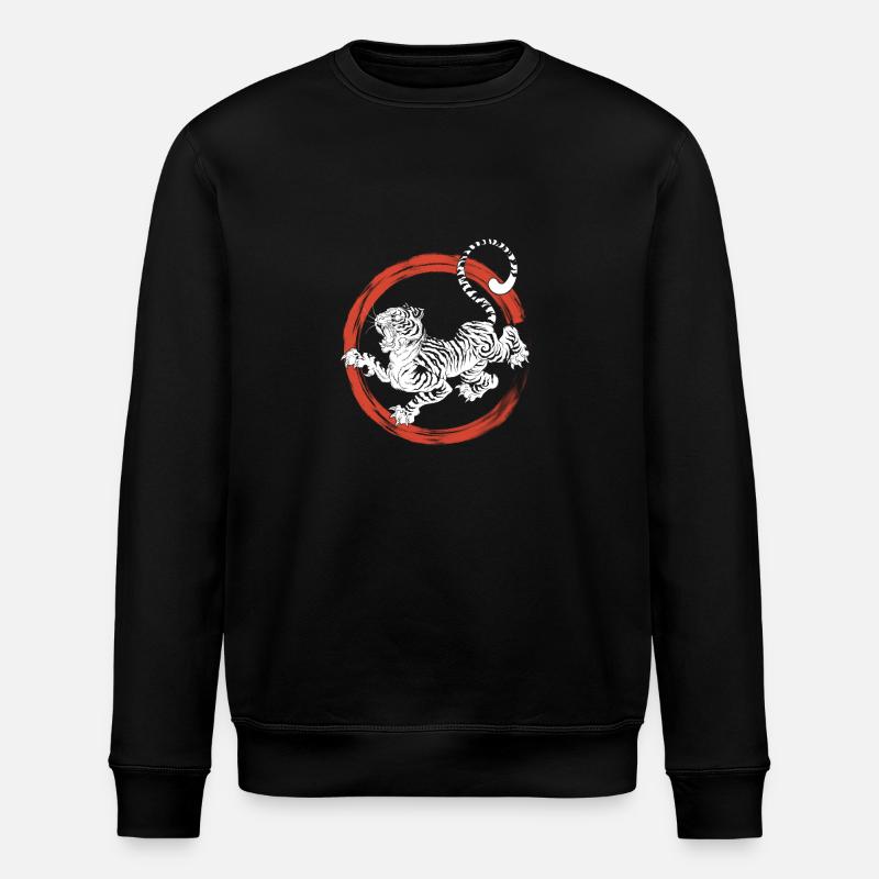 Tigre blanc - Sweat bio ROLLER Stanley/Stella Unisexe - noir