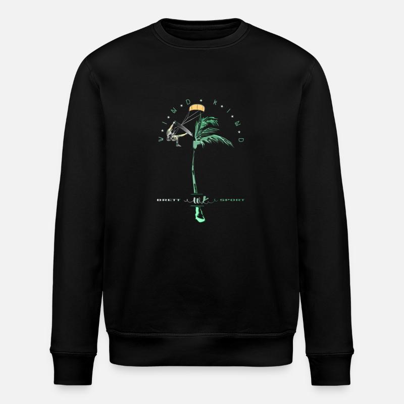 Windkind Surfers - Stanley/Stella Unisex Bio-Sweatshirt ROLLER - Schwarz