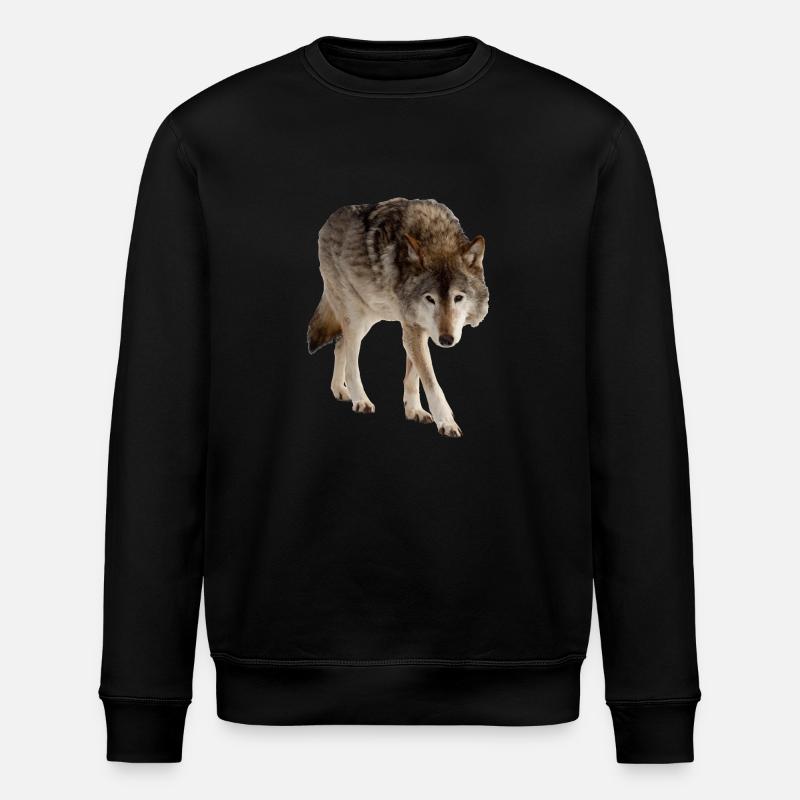 Wolf - Stanley/Stella ROLLER Unisex Organic Sweatshirt - black
