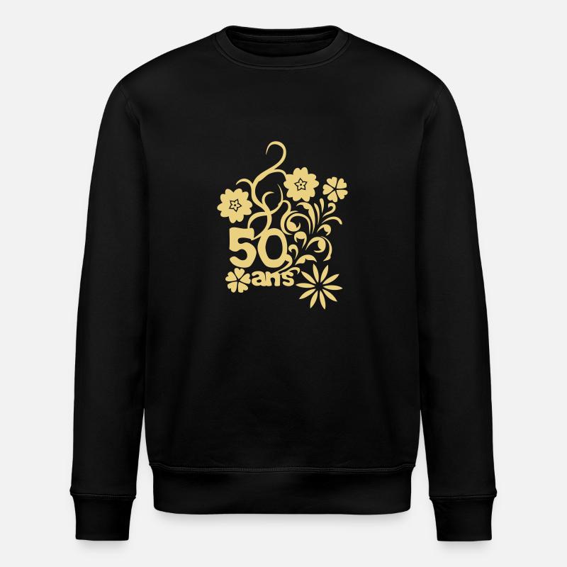 50 ans fleur anniversaire - Sweat bio ROLLER Stanley/Stella Unisexe - noir