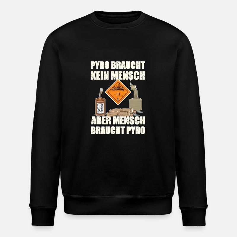 Pyro Silvester - Stanley/Stella Unisex Bio-Sweatshirt ROLLER - Schwarz
