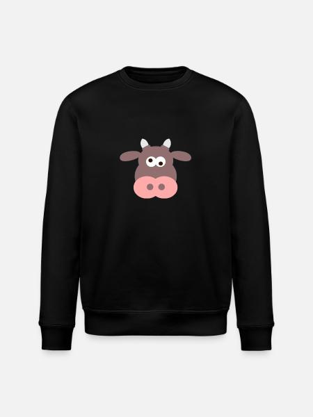 Lustiger Kuhkopf - Stanley/Stella Unisex Bio-Sweatshirt ROLLER - Schwarz
