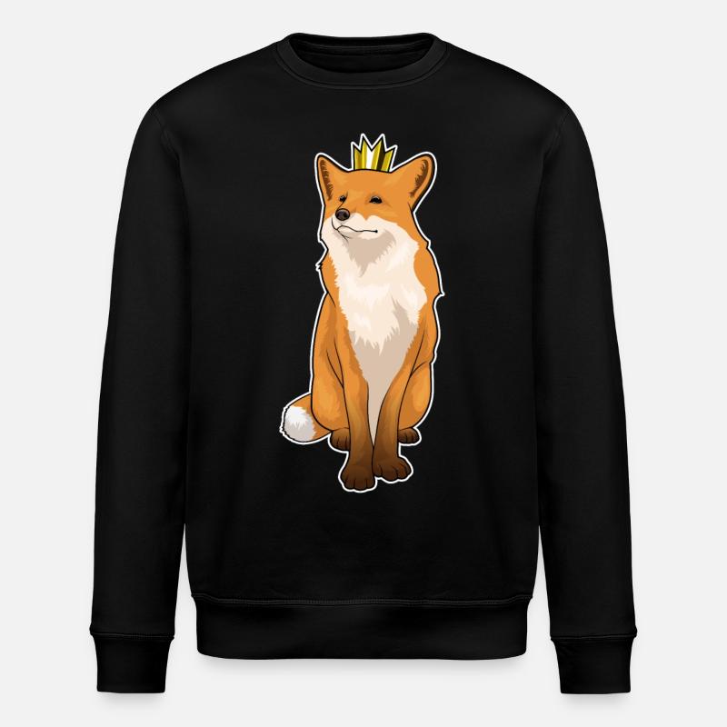 Fox Crown - Stanley/Stella ROLLER Unisex Organic Sweatshirt - black