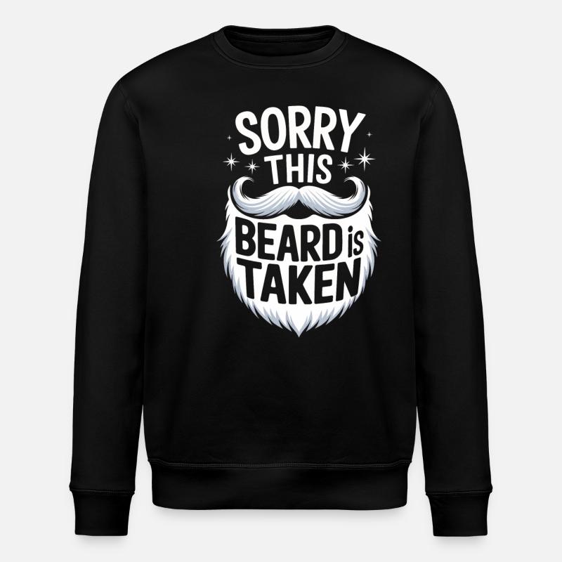 Beard Mustache Bearded Men - Stanley/Stella ROLLER Unisex Organic Sweatshirt - black