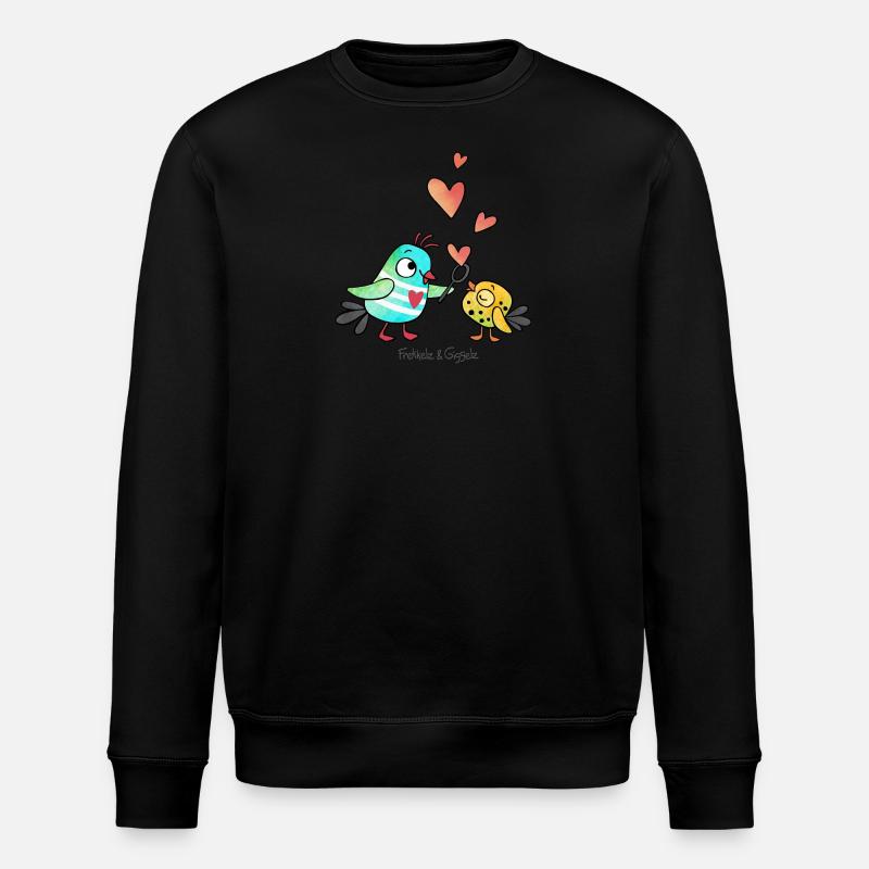 Seifenblasenherzen - Stanley/Stella Unisex Bio-Sweatshirt ROLLER - Schwarz