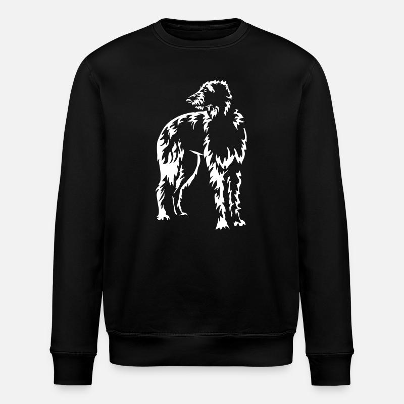 Scottish Deerhound "Black Edition" - Stanley/Stella ROLLER Unisex Organic Sweatshirt - black