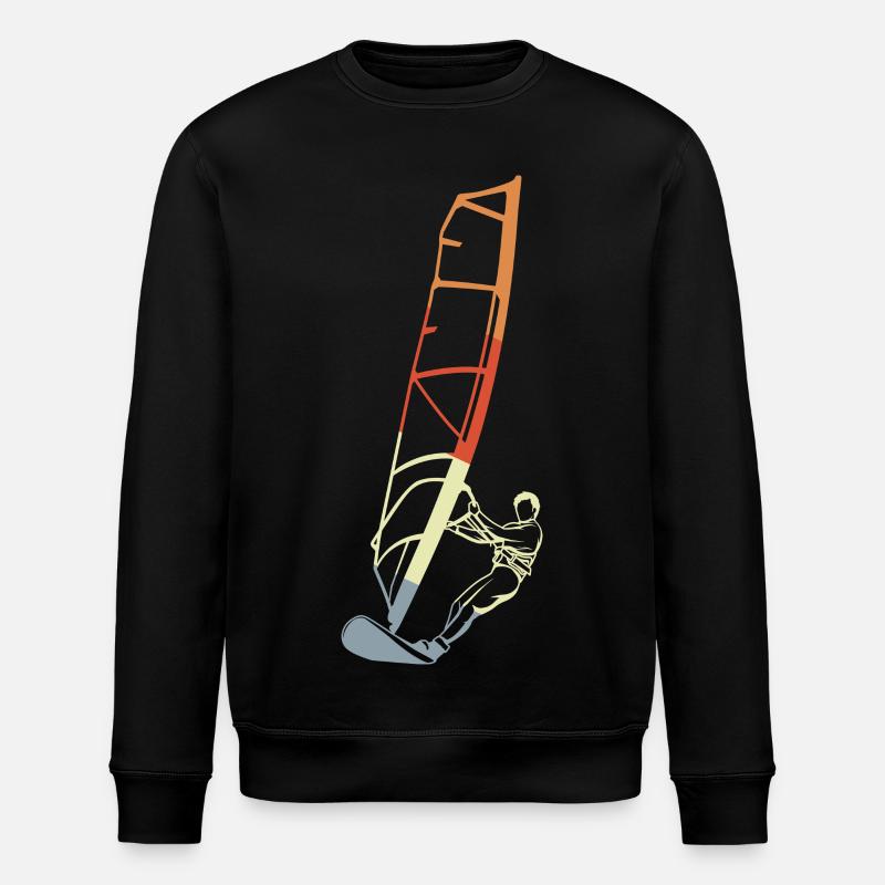 Funny windsurfer boy - Stanley/Stella ROLLER Unisex Organic Sweatshirt - black