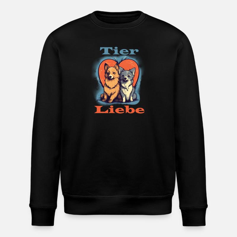 Tier Liebe - Stanley/Stella Unisex Bio-Sweatshirt ROLLER - Schwarz