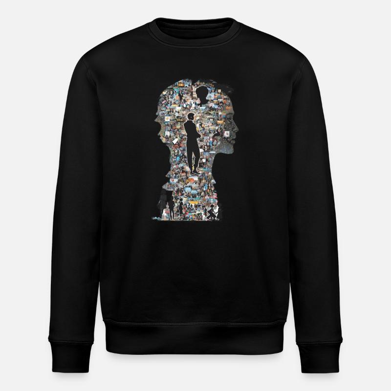 Le puzzle humain - Sweat bio ROLLER Stanley/Stella Unisexe - noir