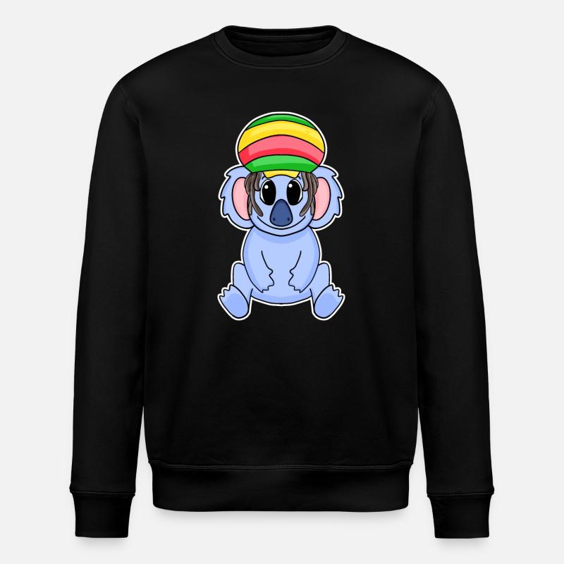 Rasta Koala - Stanley/Stella Unisex Bio-Sweatshirt ROLLER - Schwarz