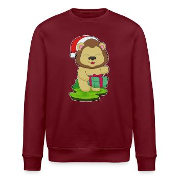 Lion Christmas Package - Stanley/Stella ROLLER Unisex Organic Sweatshirt - burgundy - Front - Nik (191cm)