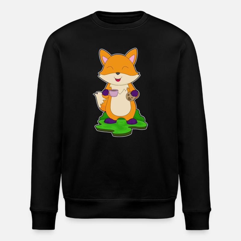 Fuchs Kaffee Cookie - Stanley/Stella Unisex Bio-Sweatshirt ROLLER - Schwarz
