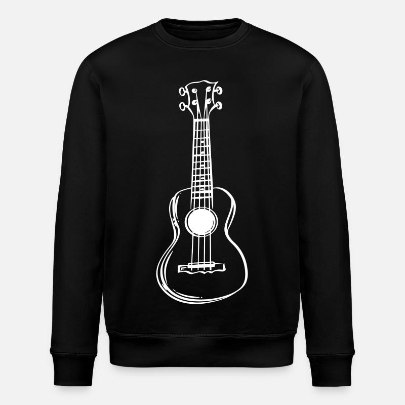Ukulele Zeichnung - Stanley/Stella Unisex Bio-Sweatshirt ROLLER - Schwarz