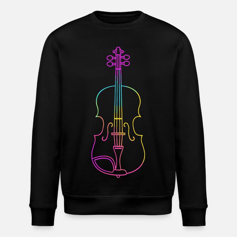 Dessin au trait du violon - Sweat bio ROLLER Stanley/Stella Unisexe - noir