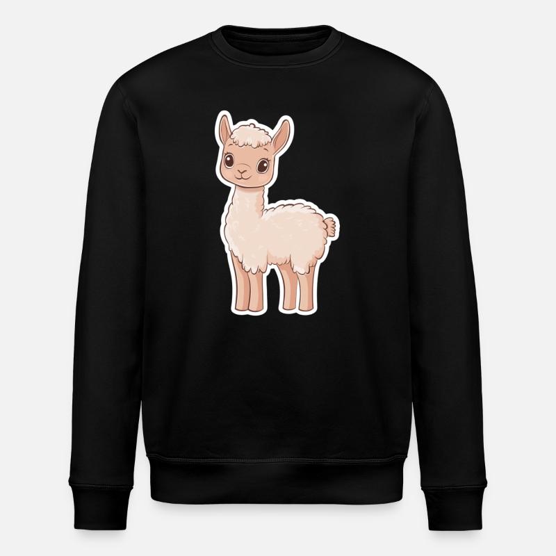 Lama Alpaka Llama - Stanley/Stella Unisex Bio-Sweatshirt ROLLER - Schwarz