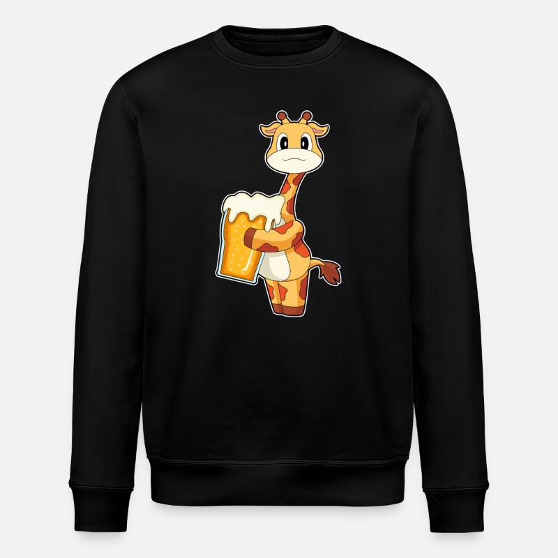 Giraffe Beer - Stanley/Stella ROLLER Unisex Organic Sweatshirt - black