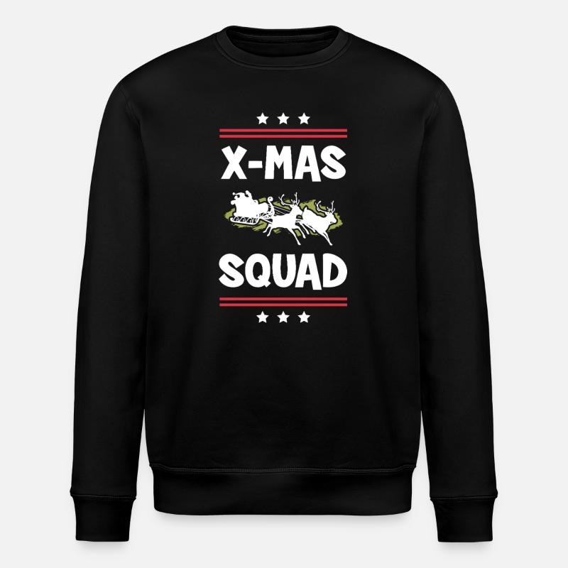 X-Mas Squad - Stanley/Stella ROLLER Unisex Organic Sweatshirt - black