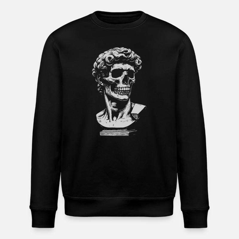 David Michelangelo Schädelbüsten-Kunstwerk - Stanley/Stella Unisex Bio-Sweatshirt ROLLER - Schwarz