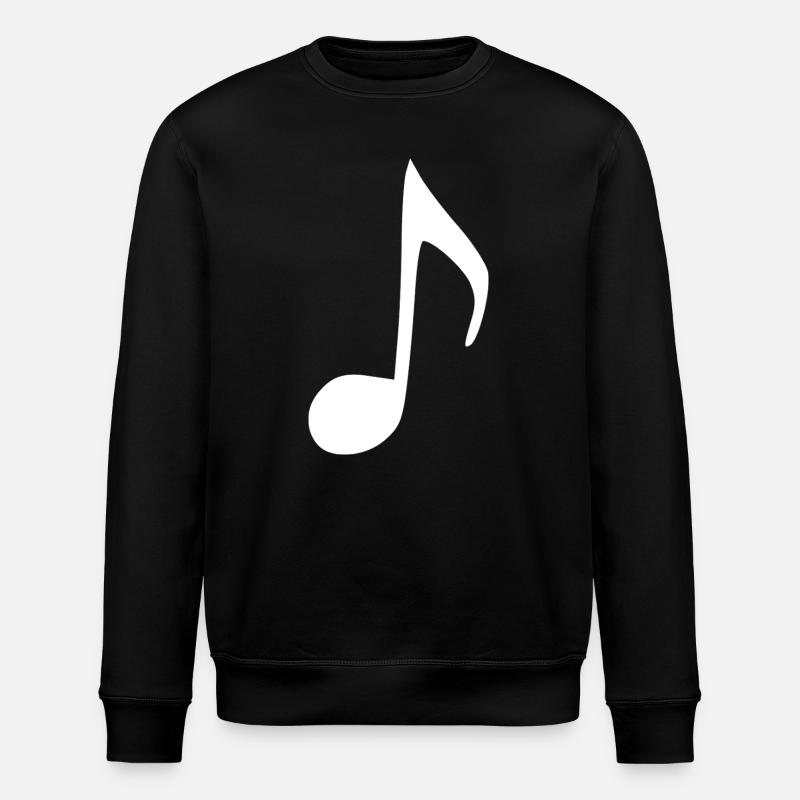 Note de musique musique musique blanche - Sweat bio ROLLER Stanley/Stella Unisexe - noir