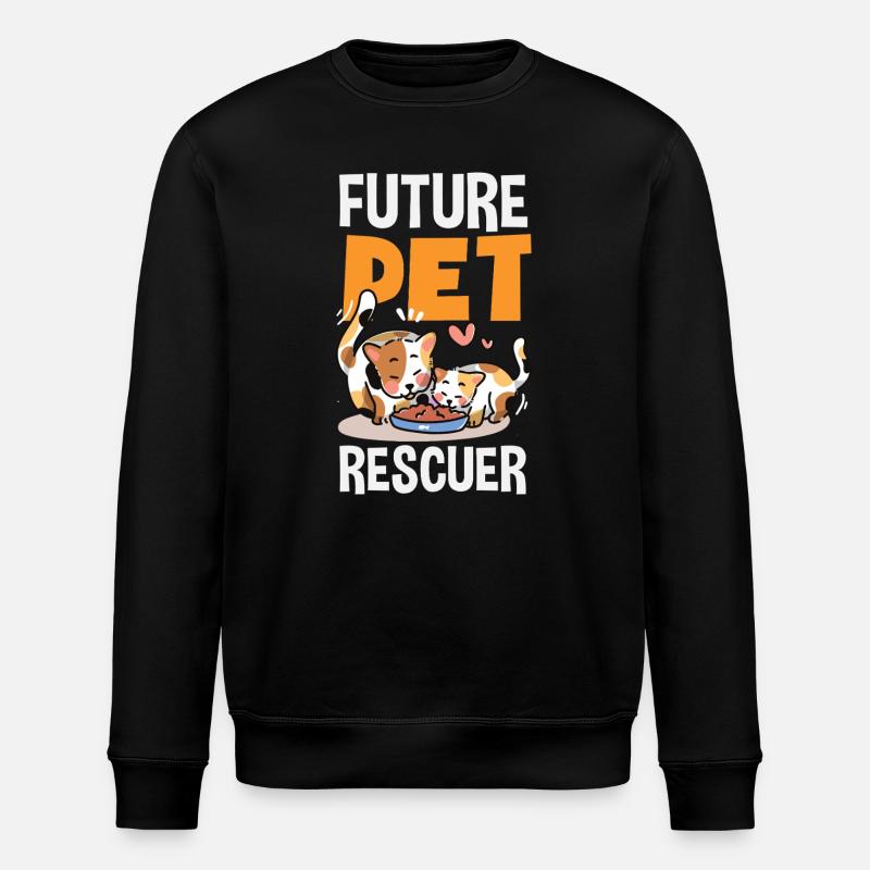 Zukünftiger Tierretter Tierrechte Adoptieren - Stanley/Stella Unisex Bio-Sweatshirt ROLLER - Schwarz