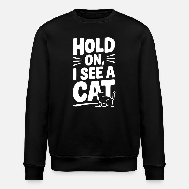 Attends, je vois un chat - Sweat bio ROLLER Stanley/Stella Unisexe - noir