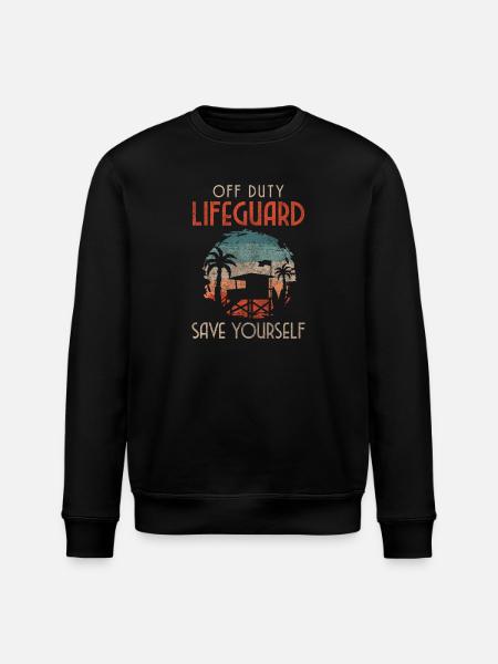 Livredder Badebukser til søvand - Stanley/Stella økologisk unisex-sweatshirt ROLLER - sort