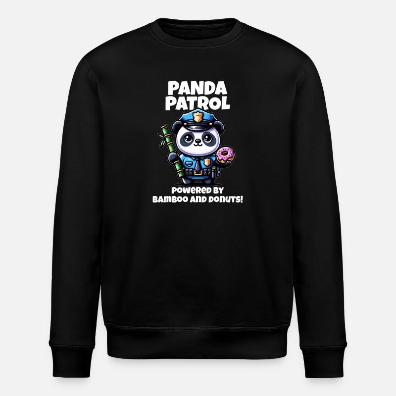 Polizei Panda - Stanley/Stella Unisex Bio-Sweatshirt ROLLER - Schwarz