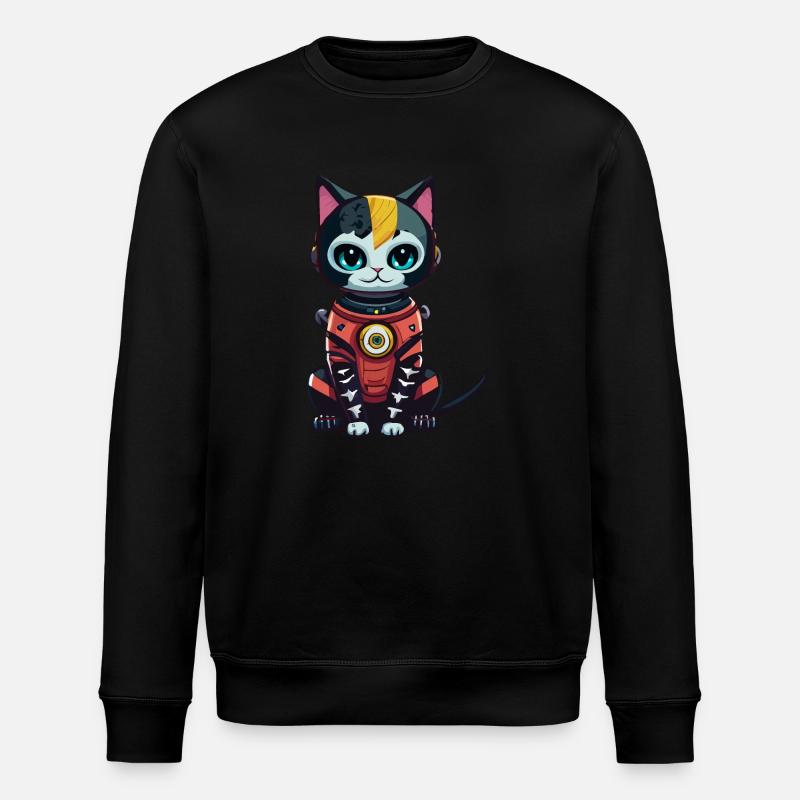 Cyberpunk Astrocat - Sweat bio ROLLER Stanley/Stella Unisexe - noir