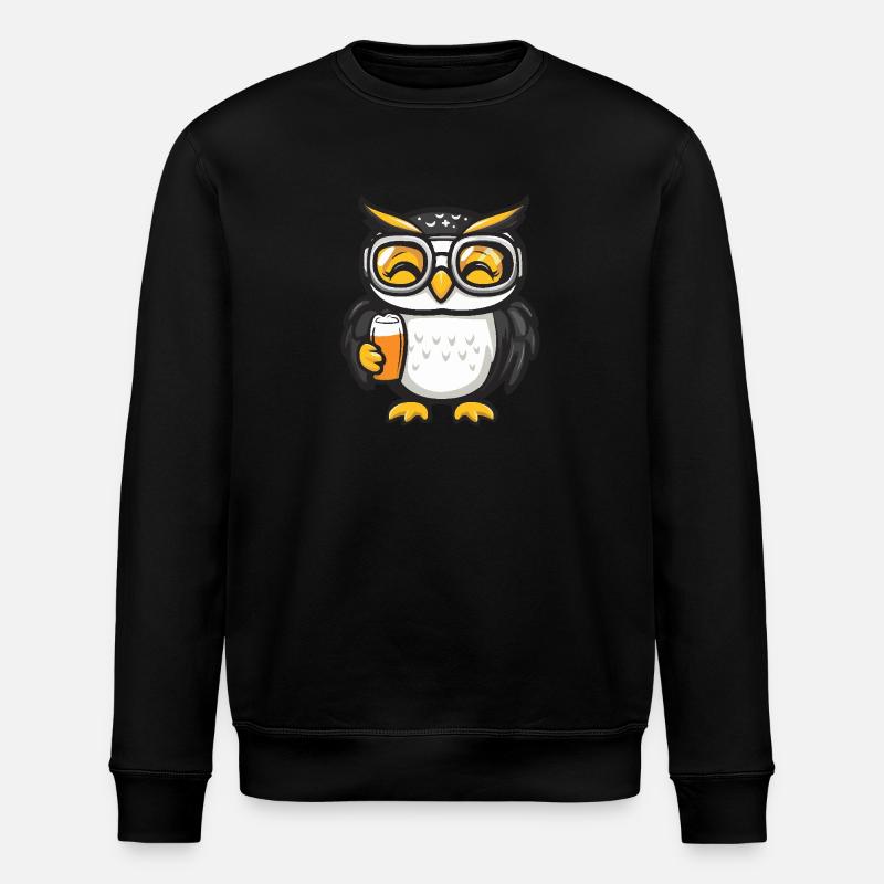 Eule Apres Ski Bier - Stanley/Stella Unisex Bio-Sweatshirt ROLLER - Schwarz