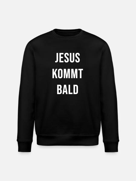 Jesus kommt bald - Stanley/Stella Unisex Bio-Sweatshirt ROLLER - Schwarz