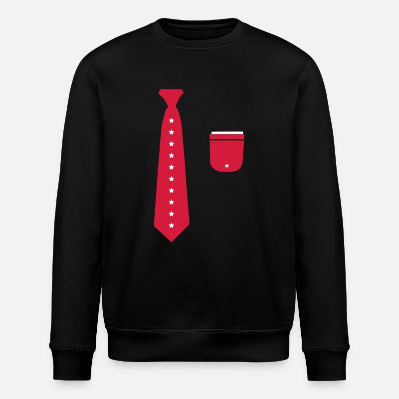 Schlips oder Krawatte und Brusttasche für T Schirt - Stanley/Stella Unisex Bio-Sweatshirt ROLLER - Schwarz
