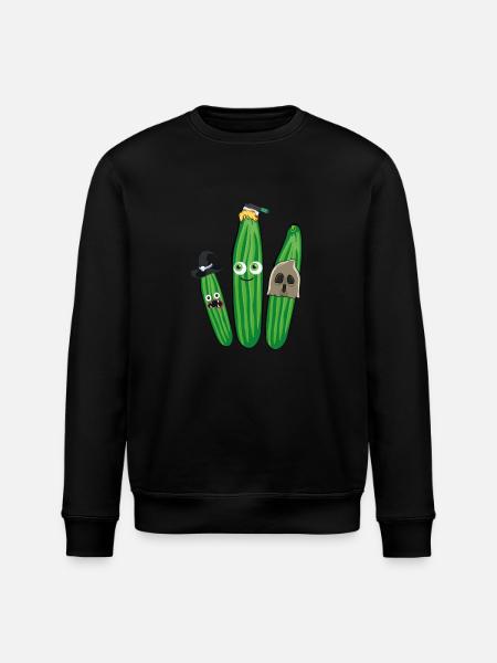 Gurke,Partygurke,halloween, Geist, Hexe - Stanley/Stella Unisex Bio-Sweatshirt ROLLER - Schwarz