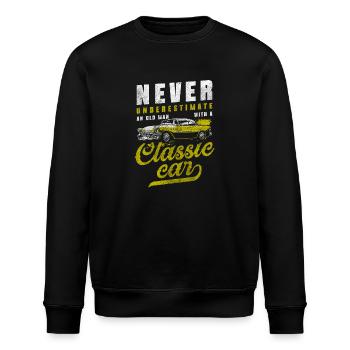 Oldtimer Automobil Baujahr - Stanley/Stella Unisex Bio-Sweatshirt ROLLER - Schwarz - Vorne - Nik (191cm)