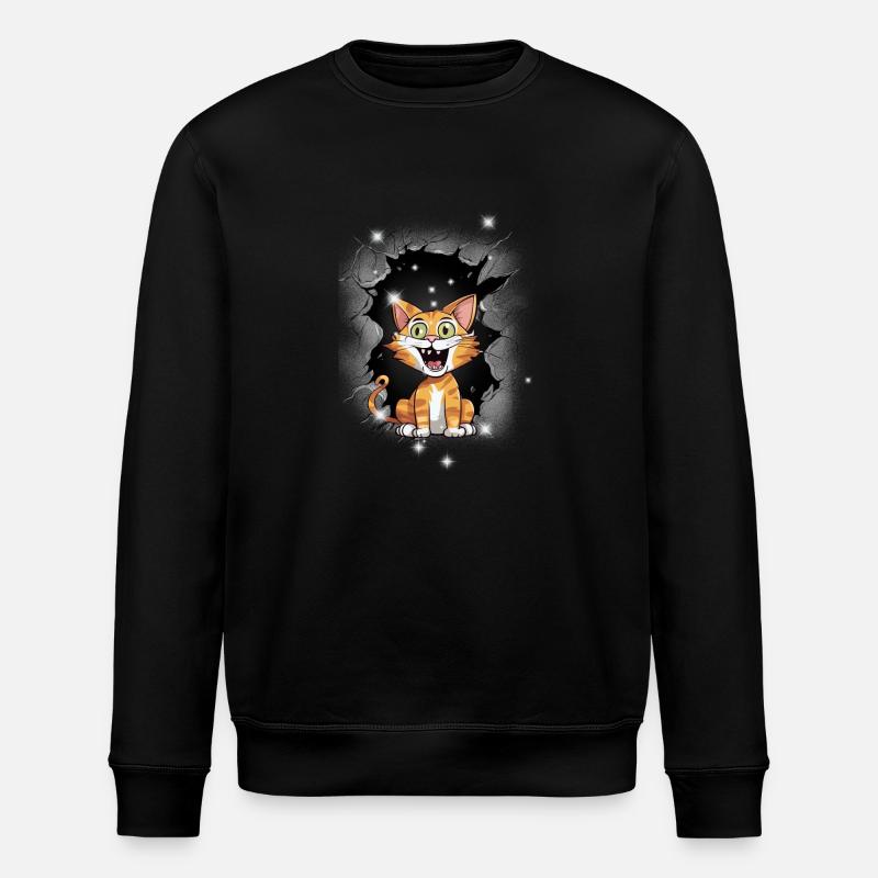 Cat Cats Kitten Mystical - Stanley/Stella ROLLER Unisex Organic Sweatshirt - black