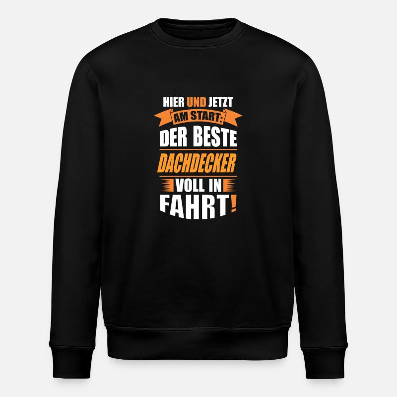 DACHDECKER - Stanley/Stella Unisex Bio-Sweatshirt ROLLER - Schwarz
