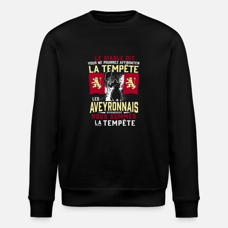Tempête Aveyronnais - Sweat bio ROLLER Stanley/Stella Unisexe - noir