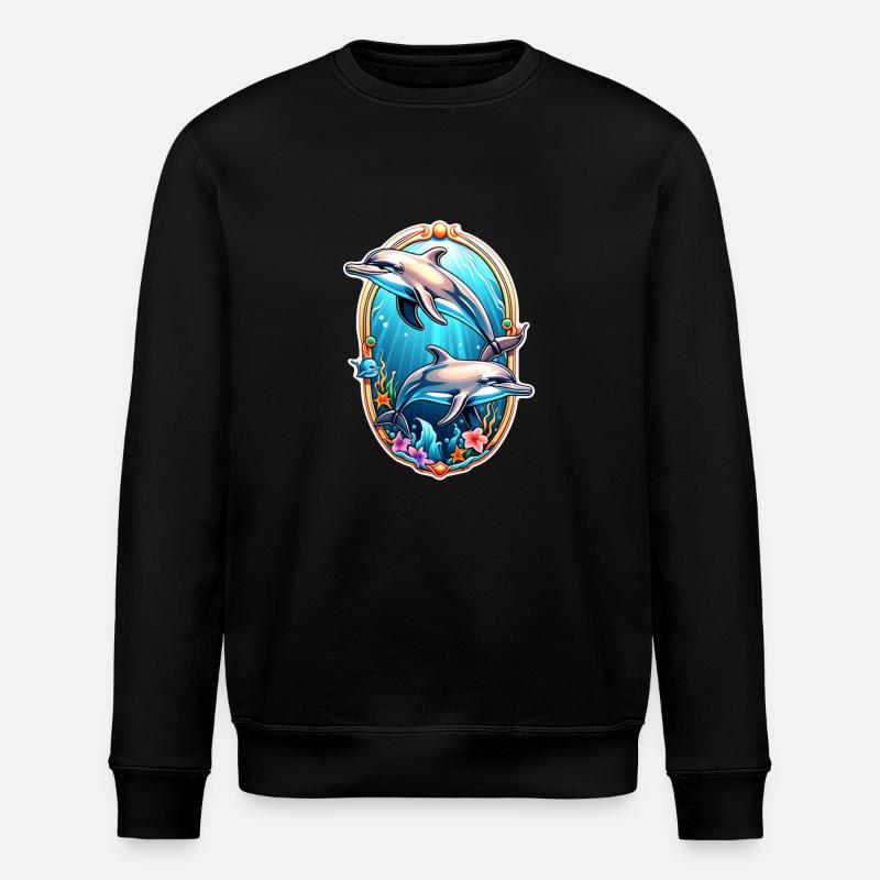 Delfin & Ozean - Stanley/Stella Unisex Bio-Sweatshirt ROLLER - Schwarz